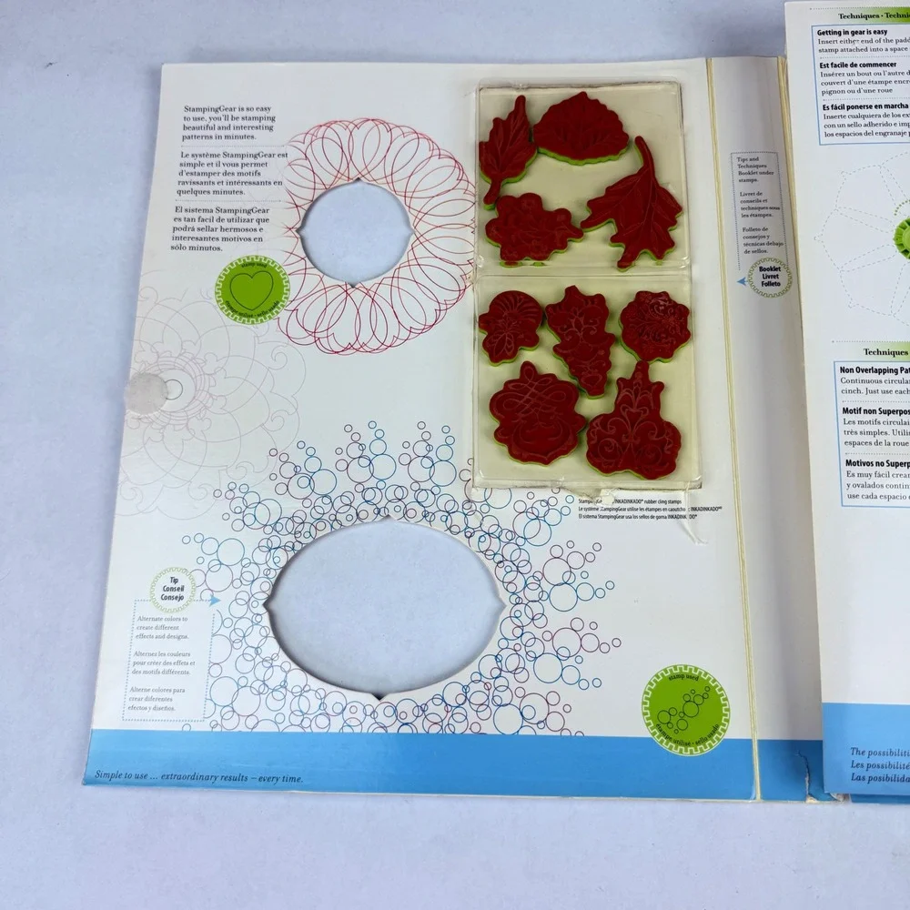 Inkadinkado StampingGear Deluxe Set 24pc Pattern Making Kit 65-32020 Green‎